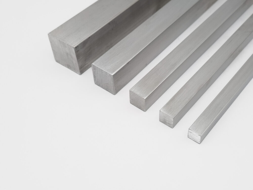 Alu Stange AlMgSi0,5 Aluminium Vierkant 4-kant Stab Vollmaterial Vierkantprofil Kantenmaße 10-30mm, Länge 50-2000mm, 4-kant Vollstab