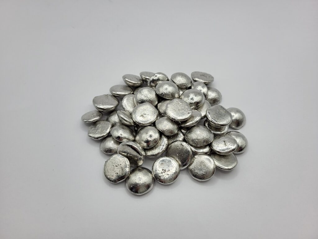 Bismuto Puro 99.99% En Pellets De 25 G, Punto De Fusión 271.3°C, Densidad 9.78 G/cm³, Ideal Para Aleaciones Y Cristales